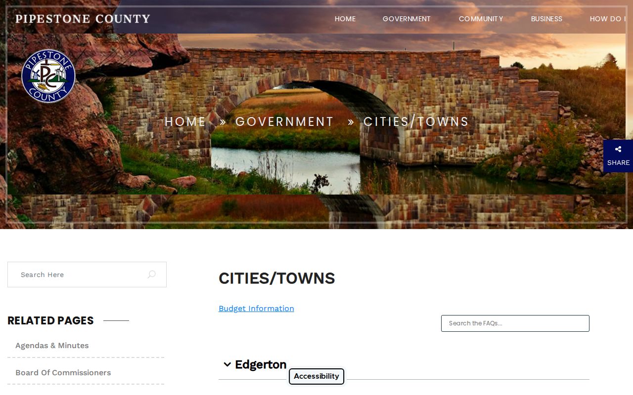 Pipestone County municipal warrant records incorporated cities list